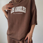 Two Piece Outfits Casual Lounge Sets Round Neck T-shirt Pullover with Pocket Joggers