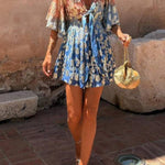 Rosalinda Satin Knot Mini Dress
