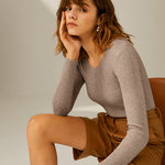 Sexy V-neck Sweater Slim Base Knitwear