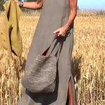 Women's Casual Dress Cotton Linen Dress Shift Dress