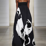 A-Line Loose Pleated Printed Split-Joint Tube Maxi Dresses