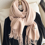 Solid Color Tasseled Scarf Scarfs&Hats