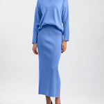 Nadorine Women's Casual Loose Fashion Long Skirt Two-piece Set
