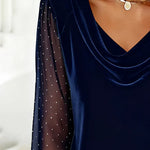 Avery | Elegant Blouse with draped collar