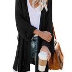Knit Open-Front Split Cardigan
