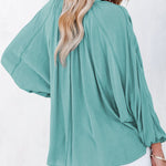 Nadorine Split V Neck Long Sleeve Dolman Blouse for Women Casual Business Work Office 2026 | Under $40