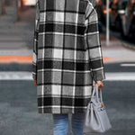 Nadorine Casual Plaid Long Sleeve Flannel Coat Button Down Fall Jacket Shacket