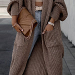 Loose Solid Open Front Pocket Cardigan