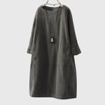 Amy | Relaxed Corduroy Midi Dress