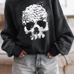Washed Drop Shoulder Pullover Sweatshirt
