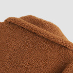 Loose Lamb-wool Coat Teddy Fur Lapel Mid-length Plush Coat