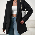 Nadorine Casual Blazers Open Front Long Sleeve Work Office Blazer Jacket