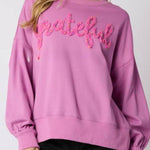 Halloween Letter Bowknot Sweater Loose Casual Top