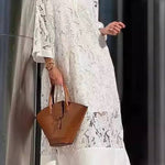 Lace V-neck Loose Maxi Dress