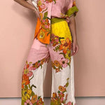 Passionate Floral Printing Two-Pieces Set