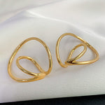 Chic Irregular Solid Color Twist Earrings
