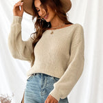 Nadorine Backless Criss Cross Sweater