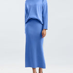 Nadorine Women's Casual Loose Fashion Long Skirt Two-piece Set