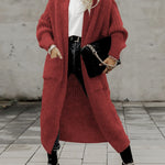 Loose Solid Open Front Pocket Cardigan