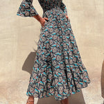 GEOMETRIC BADO LONG DRESS