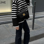 Parisian Stripe Mockneck Sweater