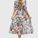 Paulina | Flattering Floral Midi Dress