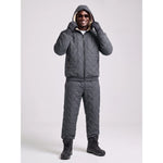KZZ Men's Quilted Hooded Thermal Set
