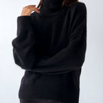 Turtleneck Loose Long Sleeve Knitted Pullover Sweater Tops