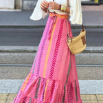 SHOW UP BOHO PRINTED MAXI SKIRT - 2 COLORS