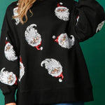 Round neck casual loose Halloween sequined sweatshirt