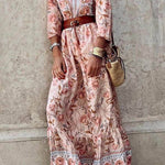 Bohemian Floral Print Maxi Dress