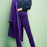 STRETCH CORDUROY STRAIGHT LEG PANTS