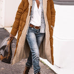 Reversible Sherpa Fleece Long Puffer Coats with Hood Outerwear
