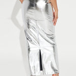 High Waisted H-Line Solid Color Split-Joint Skirts