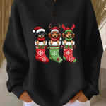 Elena | Vintage Christmas Sweater with Dog Motif