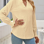 Nadorine Long Sleeve T-Shirt Solid O Neck Elastic Tops for Women Casual Work Office Loose Fit 2026 | Under $40