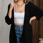 Open Front Oversized Long Sleeve Cardigans Outwear Solid Chunky Knit Sweaters Jackets