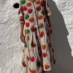 Take Me To Cabo Ethnic Unique Print Button Loose Shirt Midi Dress