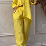 Harriet Campbell | Linen-Feel Wide Leg Two Piece Set For Women