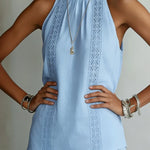 Camilla | Elegant Halter Linen Two-Piece Set