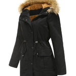 Faux Fur Hood Parka Jacket