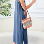 Sira Crew Neck Sleeveless Loose Comfort Solid Dress