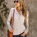 Solid Color Long Sleeve Knitted Base Top