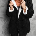 Fuzzy Fleece Lined Coat Mid-Length Suede Jacket