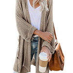 Knit Open-Front Split Cardigan
