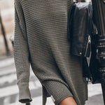 THE GREEN LONG KNITTED SWEATER
