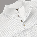 Callum | Textured Stand-Collar Henley