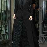 Long Sleeves Split-Joint Split-Side Notched Collar Outerwear