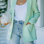 Nadorine Casual Lapel Slim Pocket Button Blazer