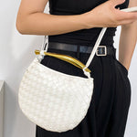 Geometric Shiny Woven Crossbody Bags Handbags